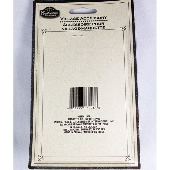 Cobblestone Corners Village Accessory Glittery White Pine Fir Trees Pair NEW - Picture 2 of 2